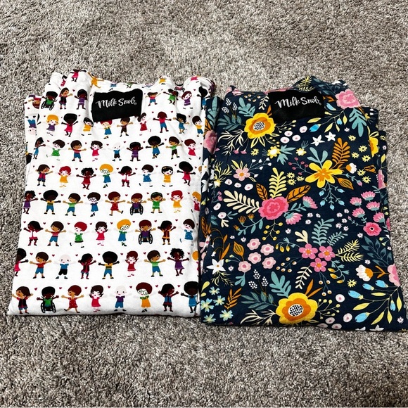 Milk‎ Snob 5-in-1 Cover Bundle Lot White Multi Color Children Blue Floral - Picture 1 of 7